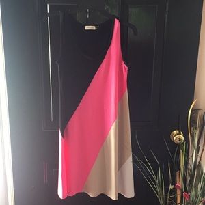 Black/Pink/Grey/White Calvin Klein Dress